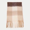 &Eacute;charpe plaid ivoire femme