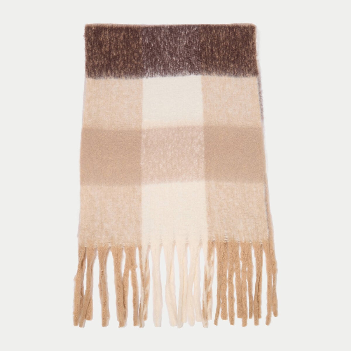 &Eacute;charpe plaid ivoire femme