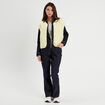 Gilet polaire sans manches jaune clair femme