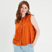 Blouse sans manches orange femme
