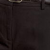 Pantalon cigarette ceinturé noir femme