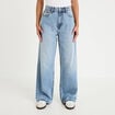 Jean wide leg taille haute Petite denim double stone femme