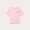 Top oversize manches courtes longues rose poudr&eacute;e femme