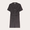 Combishort ceinturée zippée gris femme