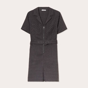combishort ceinturee zippee gris femme Combishort ceinturée zippée gris femme
