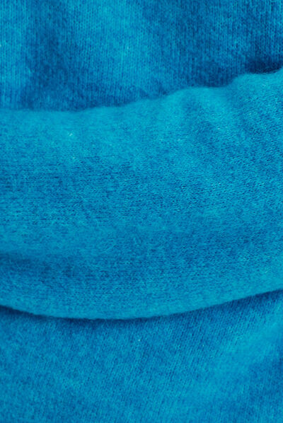 Pull avec col en V bleu femme