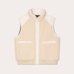 Veste réversible polaire ecru femme