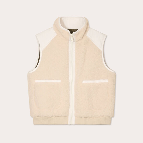 veste reversible polaire ecru femme Veste réversible polaire ecru femme