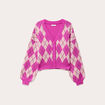 Gilet manches longues rose femme