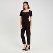 Combinaison pantalon 7/8&egrave;me noir femme