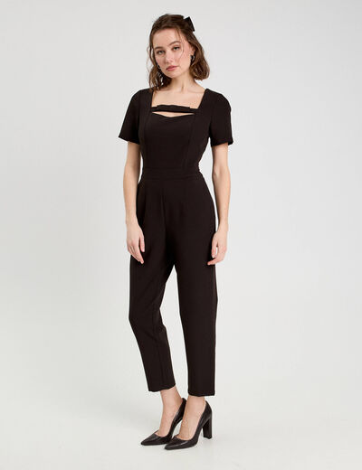 Combinaison pantalon 7/8ème noir femme