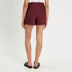 Jupe-short évasée prune femme