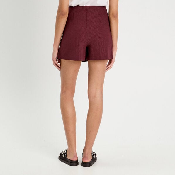 jupe short evasee prune femme Jupe-short évasée prune femme