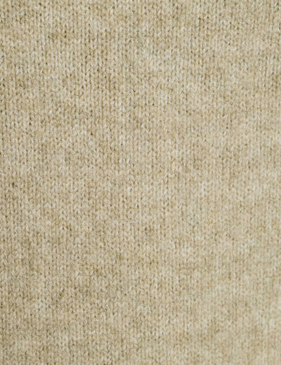 Pull avec col roul&eacute; vert kaki femme