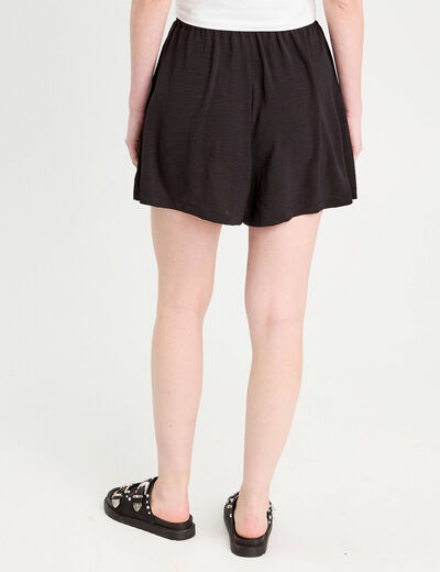 Short fluide regular noir femme