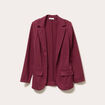 Veste blazer cintrée bordeaux femme