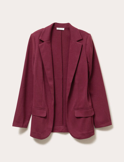 Veste blazer cintrée bordeaux femme
