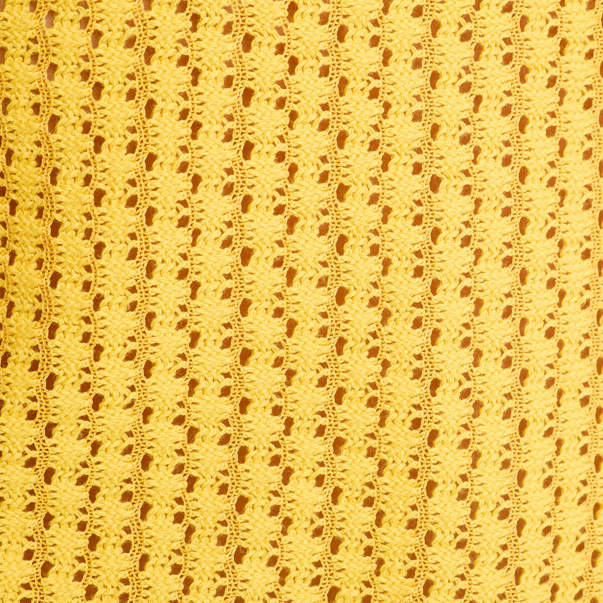 Débardeur effet crochet jaune femme