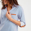 Blouse manches longues bleu femme