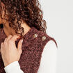 Pull sans manches marron foncé femme