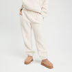 Pantalon effet polaire ecru femme