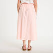 Jupe longue &eacute;vas&eacute;e taille haute rose femme