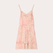 Robe évasée volants blanc femme