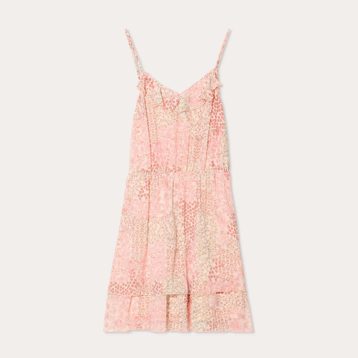 Robe évasée volants blanc femme