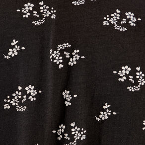 Robe évasée manches courtes noir femme