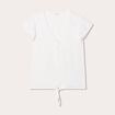 Blouse manches courtes ecru femme