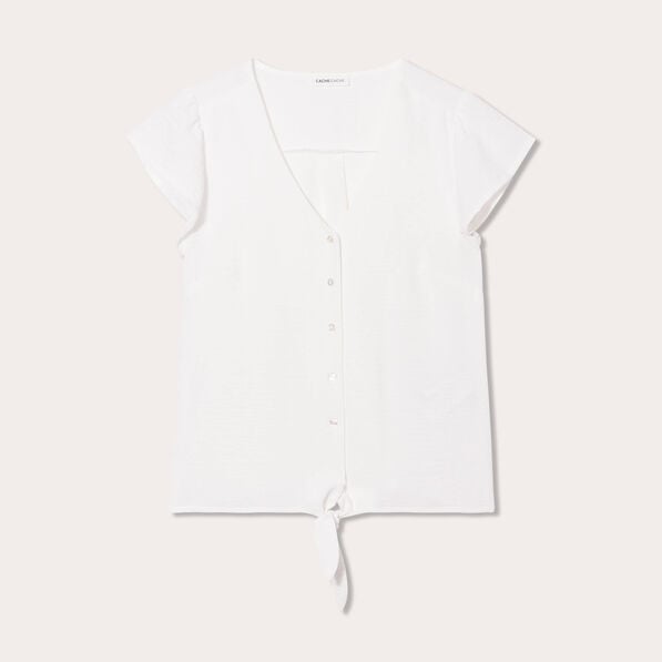 blouse manches courtes ecru femme Blouse manches courtes ecru femme