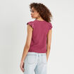 Blouse sans manches prune femme