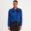 Veste zippée oversize bleu electrique femme