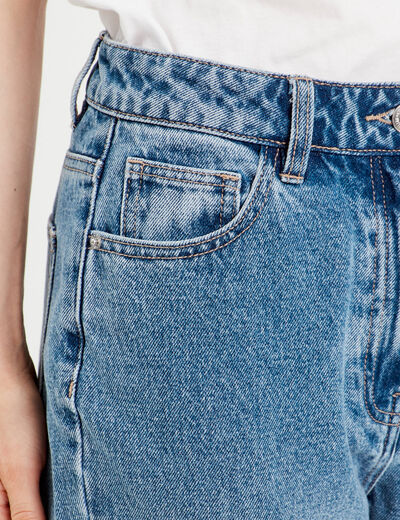 Jeans mom taille haute denim double stone femme