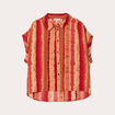 Chemise manches courtes rouge femme