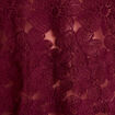 Blouse droite col v en dentelle prune femme
