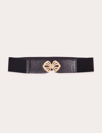 Ceinture élastiquée noir femme