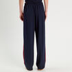 Pantalon large style jogging bleu marine femme