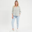Blouse manches 3/4 vert femme