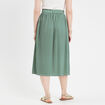 Jupe midi &eacute;vas&eacute;e pliss&eacute;e blanc femme