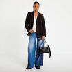 Blouse sans manches col v ecru femme