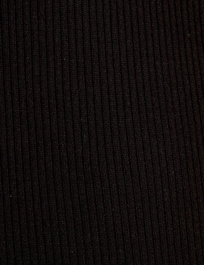 Robe longue moulante côtelée noir femme