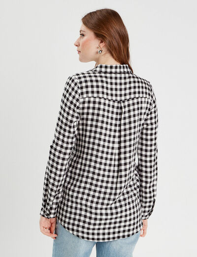 Chemise manches longues blanc femme