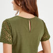 T-shirt manches courtes vert olive femme