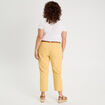 Pantalon chino 7/8ème jaune clair femme