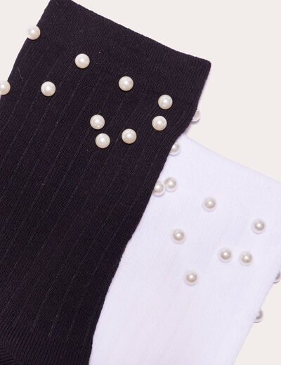 Lot 2 paires chaussettes noir femme