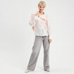 Chemise brodée ecru femme