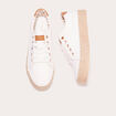 Espadrilles plates ecru femme