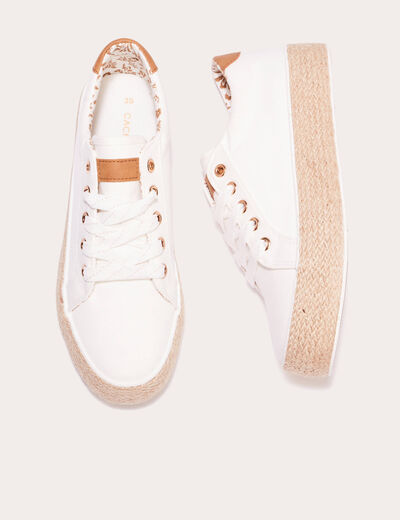 Espadrilles plates ecru femme