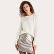 Pull manches longues ecru femme